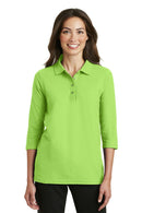 Woven Shirts Port Authority Ladies Silk Touch3/4-Sleeve Polo. L562 Port Authority