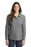 Woven Shirts Port Authority Ladies Slub Chambray Shirt. Lw380 - Grey - Xs Port Authority