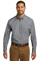 Woven Shirts Port Authority Long Sleeve Carefree Poplin Shirt. W100 Port Authority