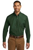 Woven Shirts Port Authority Long Sleeve Carefree Poplin Shirt. W100 Port Authority