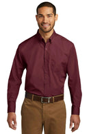 Woven Shirts Port Authority Long Sleeve Carefree Poplin Shirt. W100 Port Authority
