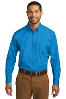 Woven Shirts Port Authority Long Sleeve Carefree Poplin Shirt. W100 Port Authority