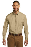 Woven Shirts Port Authority Long Sleeve Carefree Poplin Shirt. W100 Port Authority
