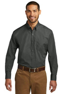 Woven Shirts Port Authority Long Sleeve Carefree Poplin Shirt. W100 Port Authority