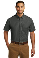 Woven Shirts Port Authority Short Sleeve Carefree Poplin Shirt. W101 Port Authority