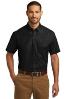 Woven Shirts Port Authority Short Sleeve Carefree Poplin Shirt. W101 Port Authority