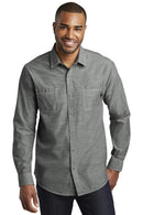 Woven Shirts Port Authority Slub Chambray Shirt. W380 - Grey - 3xl Port Authority