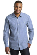 Woven Shirts Port Authority Slub Chambray Shirt. W380 - Light Blue - L Port Authority