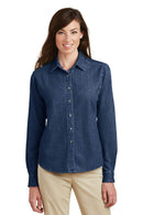 Woven Shirts Port & Company - Ladies Long Sleeve Value Denim Shirt. LSP10 Port & Company