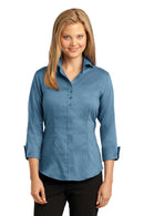 Woven Shirts Red House Ladies 3/4-Sleeve Nailhead Non-Iron Shirt. RH69 Red House