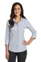 Woven Shirts Red House  Ladies 3/4-sleeve Nailhead Non-iron Shirt. Rh690 - Ice Grey - 3xl Red House