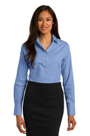 Woven Shirts Red House Ladies Windowpane Plaid Non-Iron Shirt. RH71 Red House