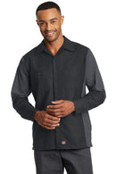 Woven Shirts Red Kap Long Sleeve Ripstop Crew Shirt. SY10 Red Kap