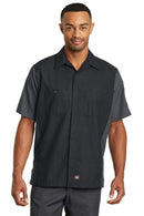 Woven Shirts Red Kap Short Sleeve Ripstop Crew Shirt. SY20 Red Kap