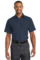 Woven Shirts Red Kap Short Sleeve Solid Ripstop Shirt. SY60 Red Kap
