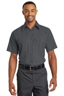 Woven Shirts Red Kap Short Sleeve Solid Ripstop Shirt. SY60 Red Kap