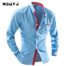 Men's Dress Shirt Collared Long-Sleeve Shirt