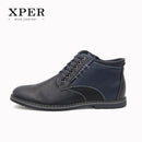 XPER Brand Autumn Winter Men Shoes Boots Casual Fashion High-Cut Lace-up Warm Hombre