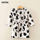 YATFIML 2017New Soft Children's Robes for 2-6Yrs Baby Kids Pajamas Boys Girls Cartoon Sleepwear Bathrobes Kids Hooded Baby Robes