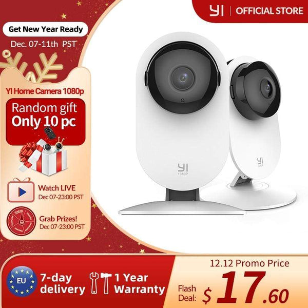 YI 1080p Home Camera Indoor Security Camera Surveillance System with Night Vision for Home/Office Monitor White JadeMoghul Inc. 