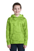 Youth Sport-Tek Youth Sport-Wick CamoHex Fleece Hooded Pullover. YST240 Sport-Tek
