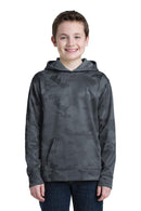 Youth Sport-Tek Youth Sport-Wick CamoHex Fleece Hooded Pullover. YST240 Sport-Tek