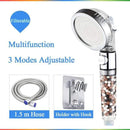 ZhangJi Bathroom 3-Function SPA shower head with switch on/off button high Pressure Anion Filter Bath Head Water Saving Shower JadeMoghul Inc.