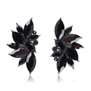 Ztech Opal Stone Stud Earrings Christmas Party 2017 Brand New Elegant Crystal Earrings For Women Trendy Golden Women Earrings-Black-JadeMoghul Inc.