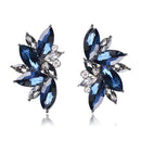 Ztech Opal Stone Stud Earrings Christmas Party 2017 Brand New Elegant Crystal Earrings For Women Trendy Golden Women Earrings-Blue-JadeMoghul Inc.