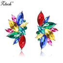 Ztech Opal Stone Stud Earrings Christmas Party 2017 Brand New Elegant Crystal Earrings For Women Trendy Golden Women Earrings-Mix Color-JadeMoghul Inc.
