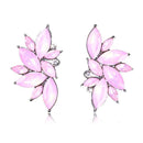 Ztech Opal Stone Stud Earrings Christmas Party 2017 Brand New Elegant Crystal Earrings For Women Trendy Golden Women Earrings-Pink-JadeMoghul Inc.