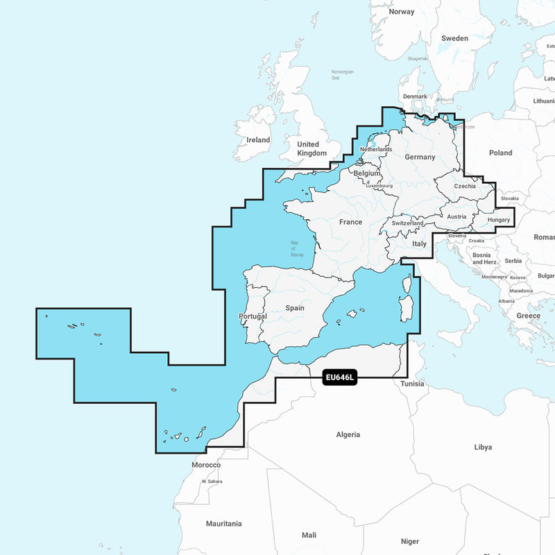 Navionics NAEU646L - Europe, Central  West - Navionics+ [010-C1354-30]