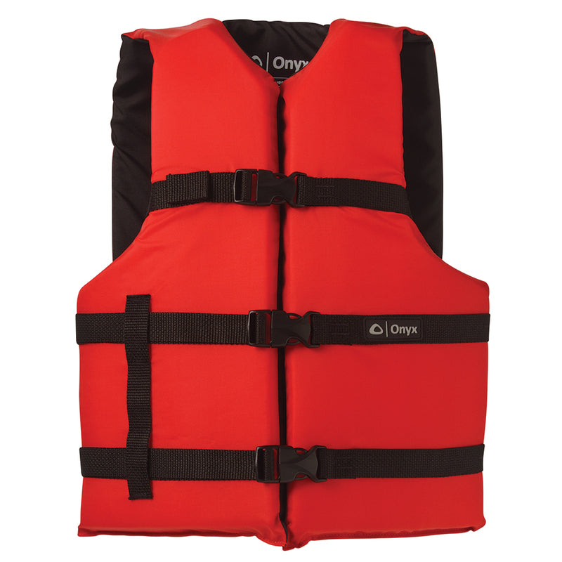 Onyx Nylon General Purpose Life Jacket - Adult Universal - Red [103000-100-004-12]