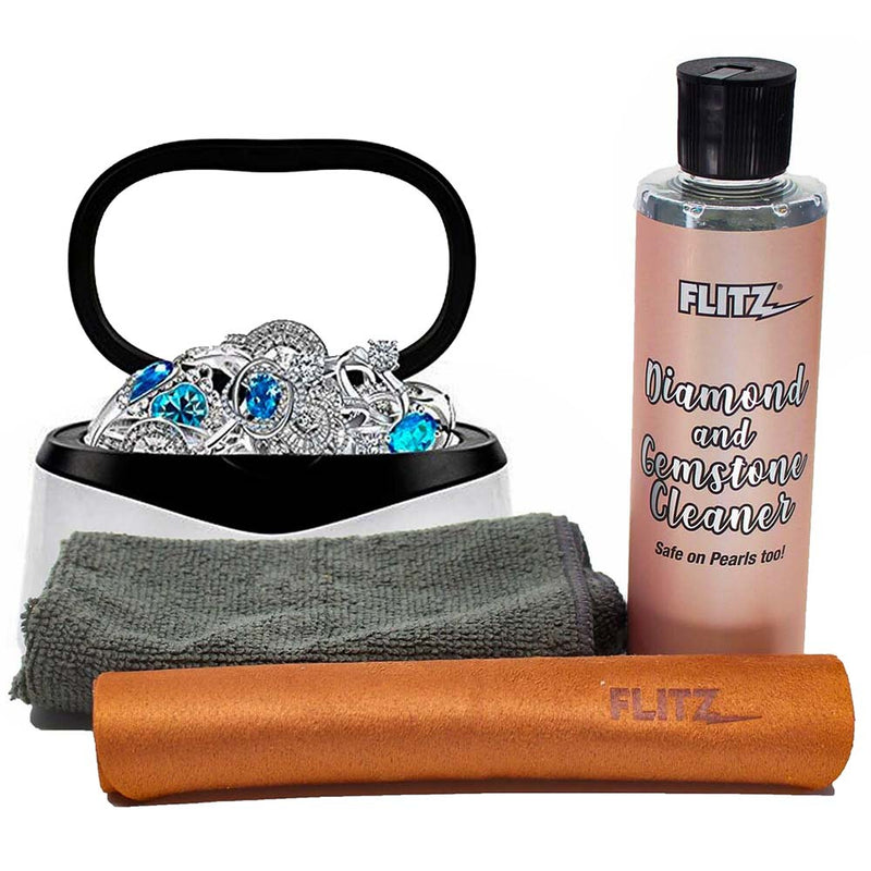 Flitz Ultrasonic Cleaner Kit - 8oz. Jewelry  Gemstone Cleaner REFILL Bottle [JC91502]