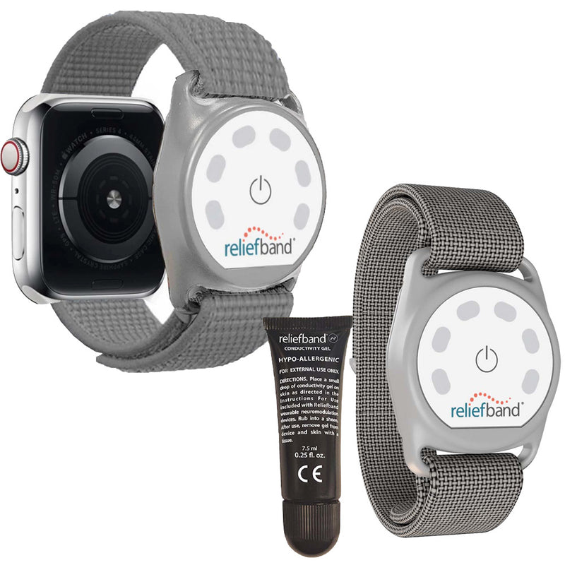 Reliefband Grey Sport Apple Bundle - Size XL [RBSPT-G-APPLEXL]