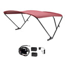 SureShade Battery Powered Bimini - Black Anodized Frame  Burgundy Fabric [2021133091]