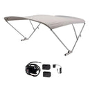 SureShade Battery Powered Bimini - Clear Anodized Frame  Grey Fabric [2021133092]