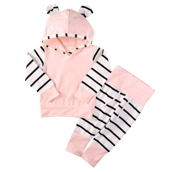 0-2Y Newborn Baby Girls Clothes Hoodie Tops T-shirt+Cotton Pants 2pcs suit newborn baby boys girls clothing sets-4-6 months-JadeMoghul Inc.