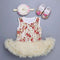 0-3 months baby girl dresses headband shoes set infantil Children's clothing set girls tutu kids wear puff short sleeve vestido-3C3001-12M-JadeMoghul Inc.