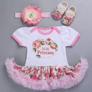 0-3 months baby girl dresses headband shoes set infantil Children's clothing set girls tutu kids wear puff short sleeve vestido-3D3007-12M-JadeMoghul Inc.