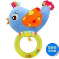 0-3 Y Baby Rattle hand Bell Toy 5 Style Owl Bird Chicken Animals Plush Happy Monkey Gift WJ290-Blue Bird-JadeMoghul Inc.