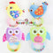 0-3 Y Baby Rattle hand Bell Toy 5 Style Owl Bird Chicken Animals Plush Happy Monkey Gift WJ290-Purple owl-JadeMoghul Inc.