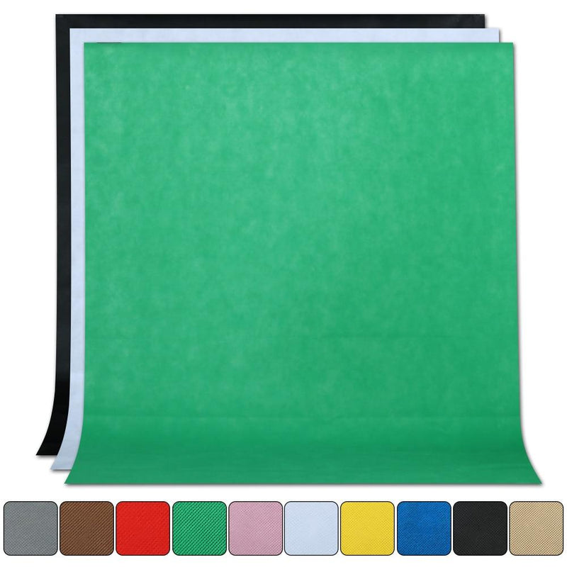 1.6Mx2M/3M/4M Photography Photo Studio Simple Background Backdrop Non-woven Solid Color Green Screen Chromakey 10 color Cloth JadeMoghul Inc. 