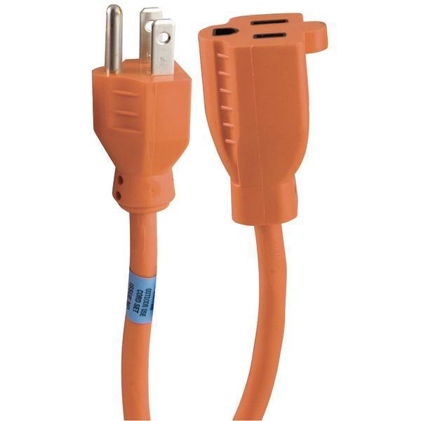 1-Outlet Indoor/Outdoor Extension Cord (25ft)-Appliance Cords & Receptacles-JadeMoghul Inc.
