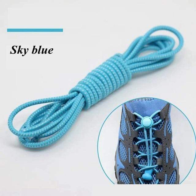 1 Pair 22 Colors Elastic Shoelaces Round Locking No Tie Shoe Laces Kids Adult Quick Lazy Laces Rubber Sneakers Shoelace T1 AExp