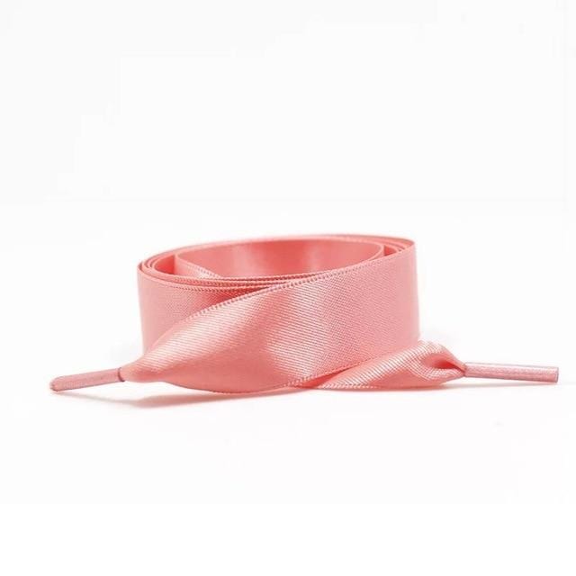 1 Pair 22 Colors Silk Satin Shoelaces 2 CM Width Flat Ribbon Shoe laces Boots Women Sneakers Shoelace Length 80CM 100CM 120CM S1 JadeMoghul Inc. 