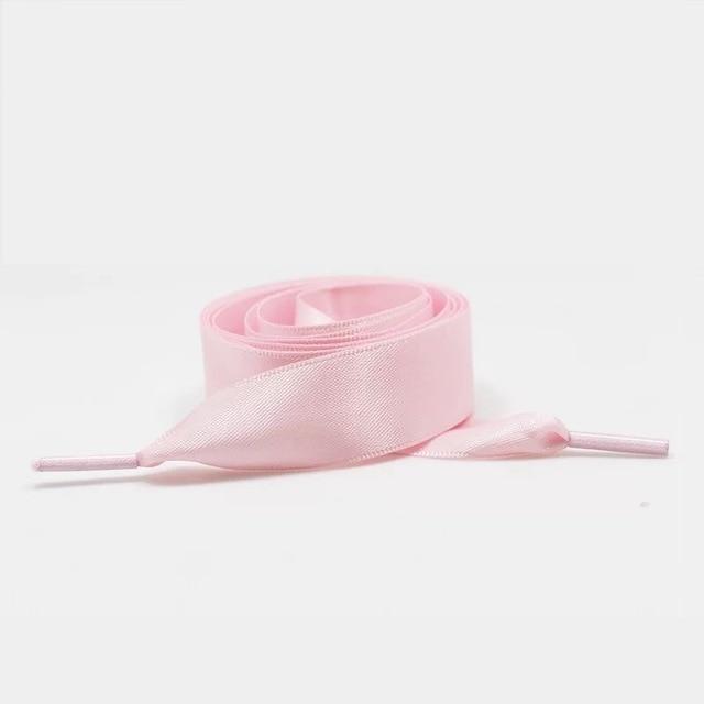 1 Pair 22 Colors Silk Satin Shoelaces 2 CM Width Flat Ribbon Shoe laces Boots Women Sneakers Shoelace Length 80CM 100CM 120CM S1 JadeMoghul Inc. 
