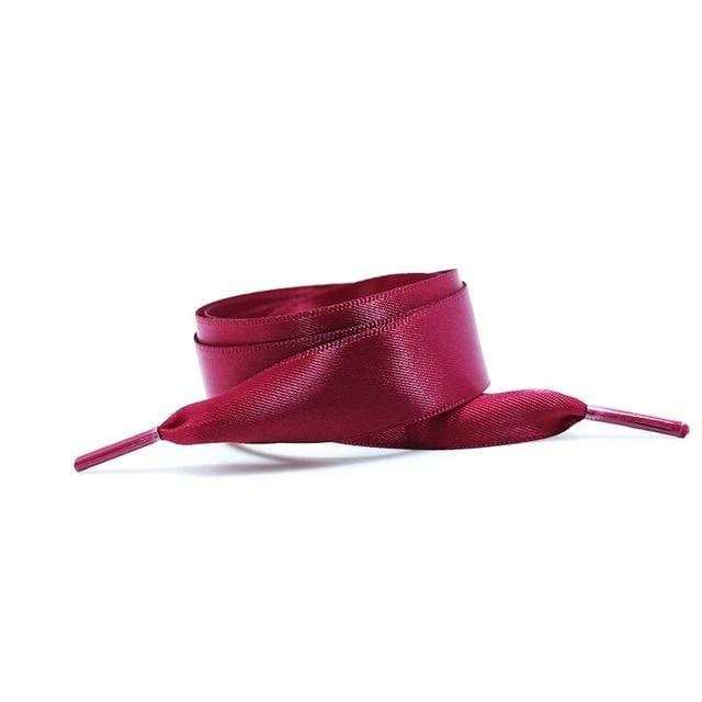 1 Pair 22 Colors Silk Satin Shoelaces 2 CM Width Flat Ribbon Shoe laces Boots Women Sneakers Shoelace Length 80CM 100CM 120CM S1 JadeMoghul Inc. 
