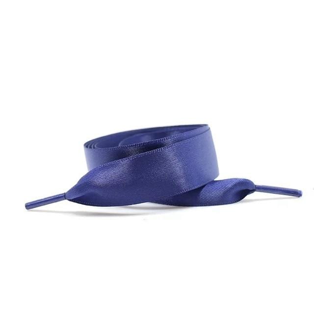 1 Pair 22 Colors Silk Satin Shoelaces 2 CM Width Flat Ribbon Shoe laces Boots Women Sneakers Shoelace Length 80CM 100CM 120CM S1 JadeMoghul Inc. 
