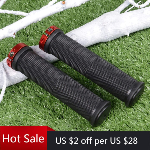 1 Pair Bicycle Handlebar Cover Grips Rubber Soft Anti-Skid Cycling Bike Grips MTB Mountain Road Bike Lock on Handle End Grips AExp